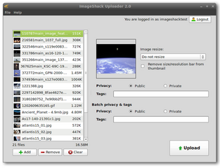 Subir imágenes con Imageshack Uploader 