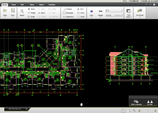 AutoCAD online desde butterfly.autodesk