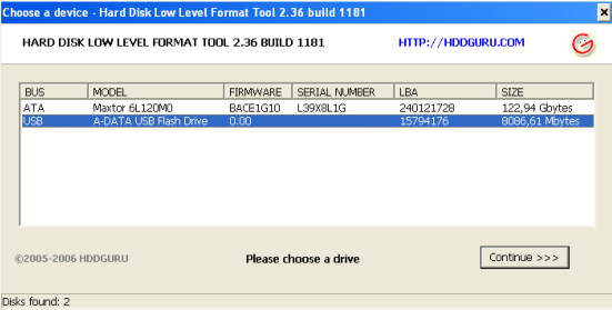 HDD Low Format Tool