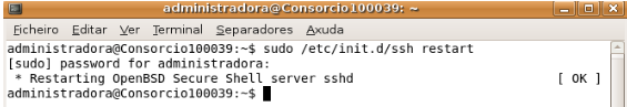 ssh ubuntu instalacion reiniciar servicio