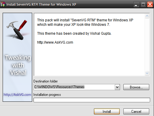 Instalar tema para Windows XP