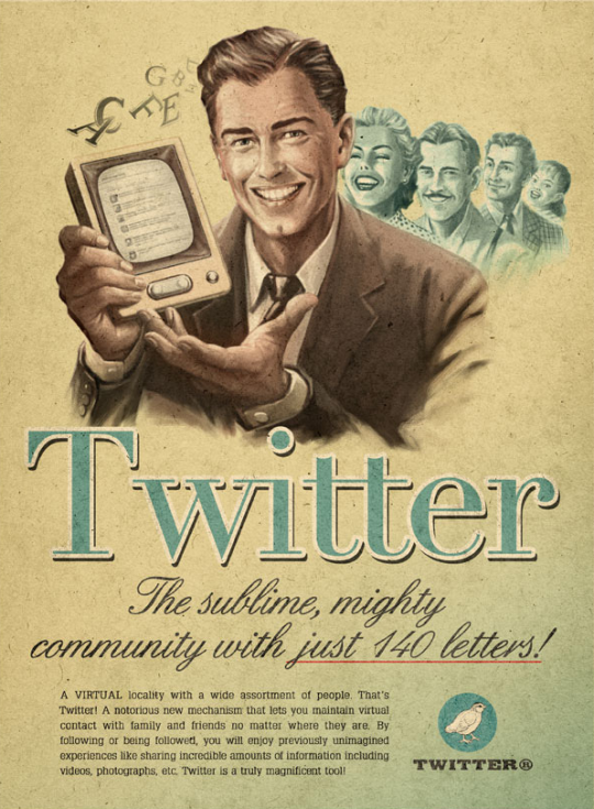Twitter en los años 50