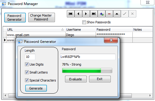 mini gestor de contraseñas