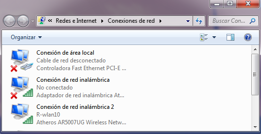 Escuchando inundar global Acceso directo a Conexiones de red en Windows 7