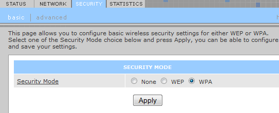 parametros WPA/WPA2