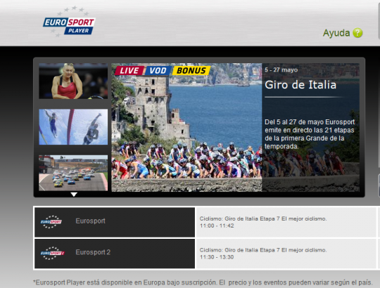 Ver EuroSport online