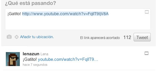 Enlaces reducidos automáticamente en Twitter