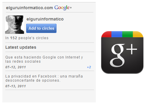 Widget de Google+ para tu web o blog