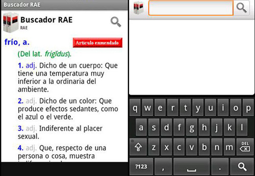 Aplicaciones móviles para la consulta del DRAE