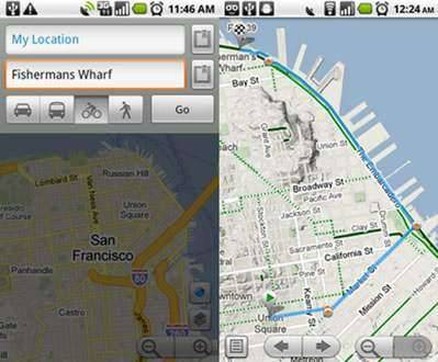 Rutas de bicicleta en Google Maps para Android
