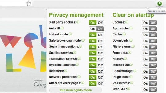 Control total de la privacidad en Google Chrome