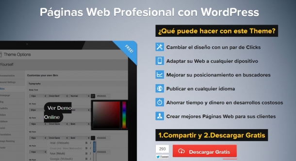 Tema profesional para WordPress personalizable