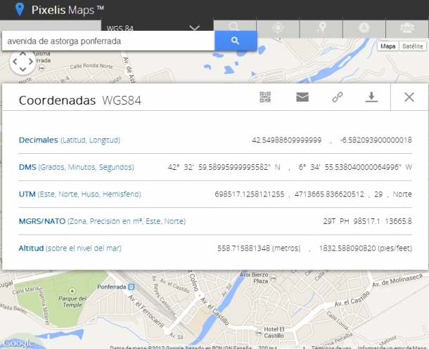 Ver las coordenadas GPS de cualquier lugar