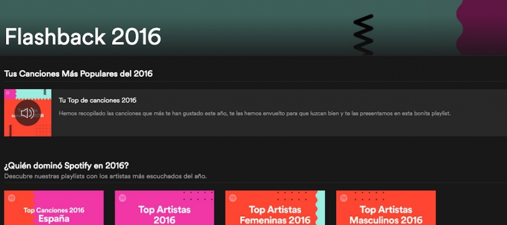 Playlist de lo que más sonó en tu Spotify durante 2016