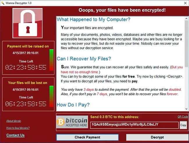 Wanna-Decryptor-ransomware