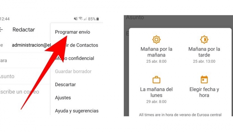 Programar El Env o De Correo Electr nico En Gmail